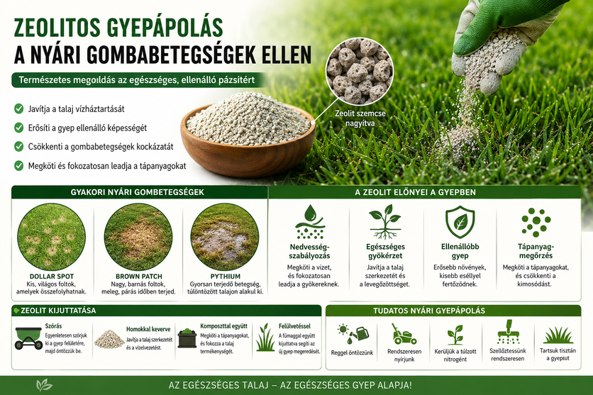 Zeolit gyepápolás